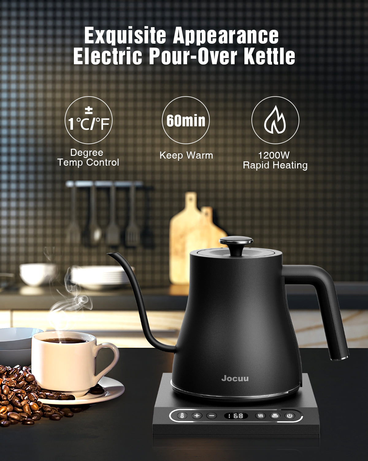 Jocuu Gooseneck Electric Pour Over Kettle