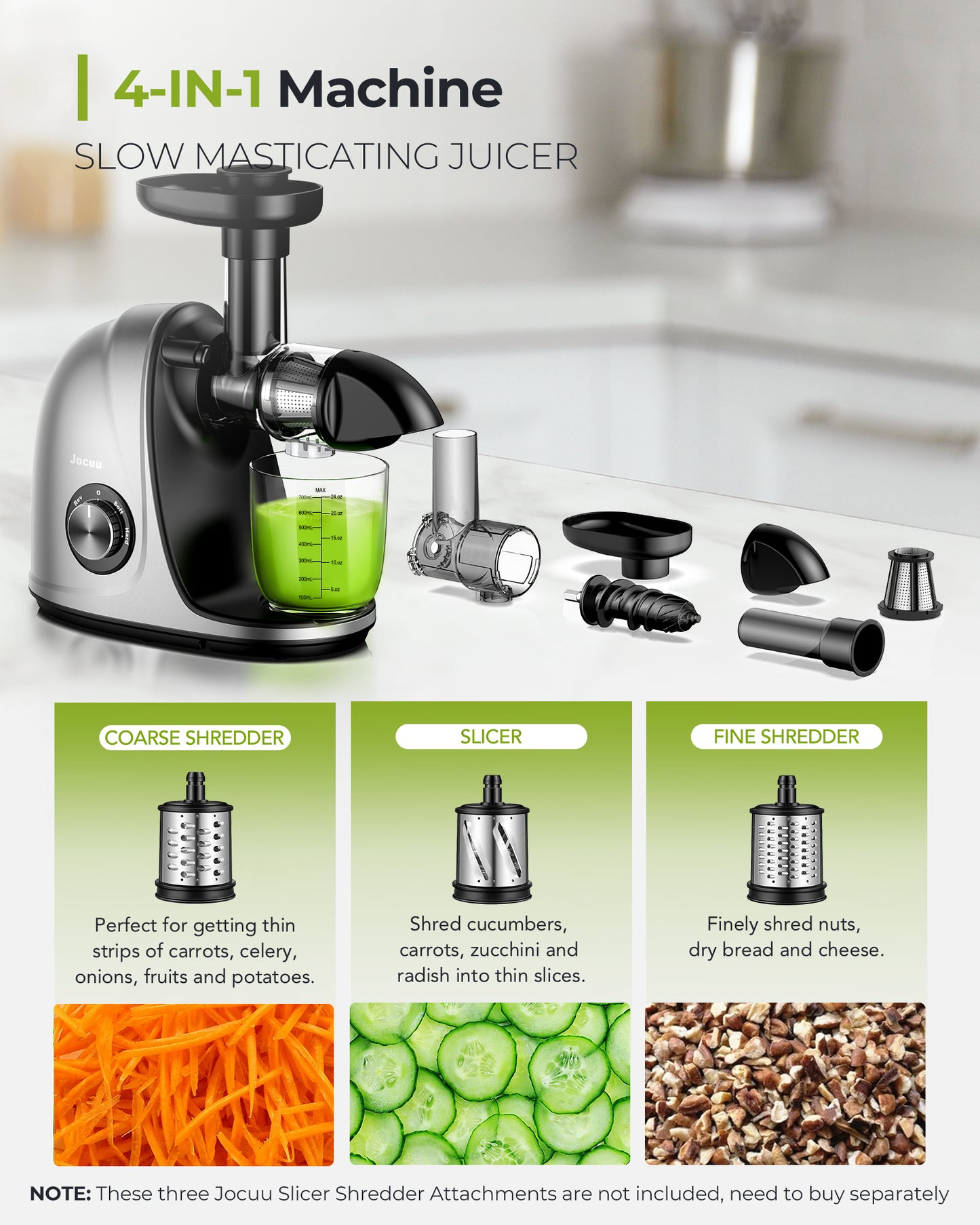 Jocuu Slow Juicer Light Green