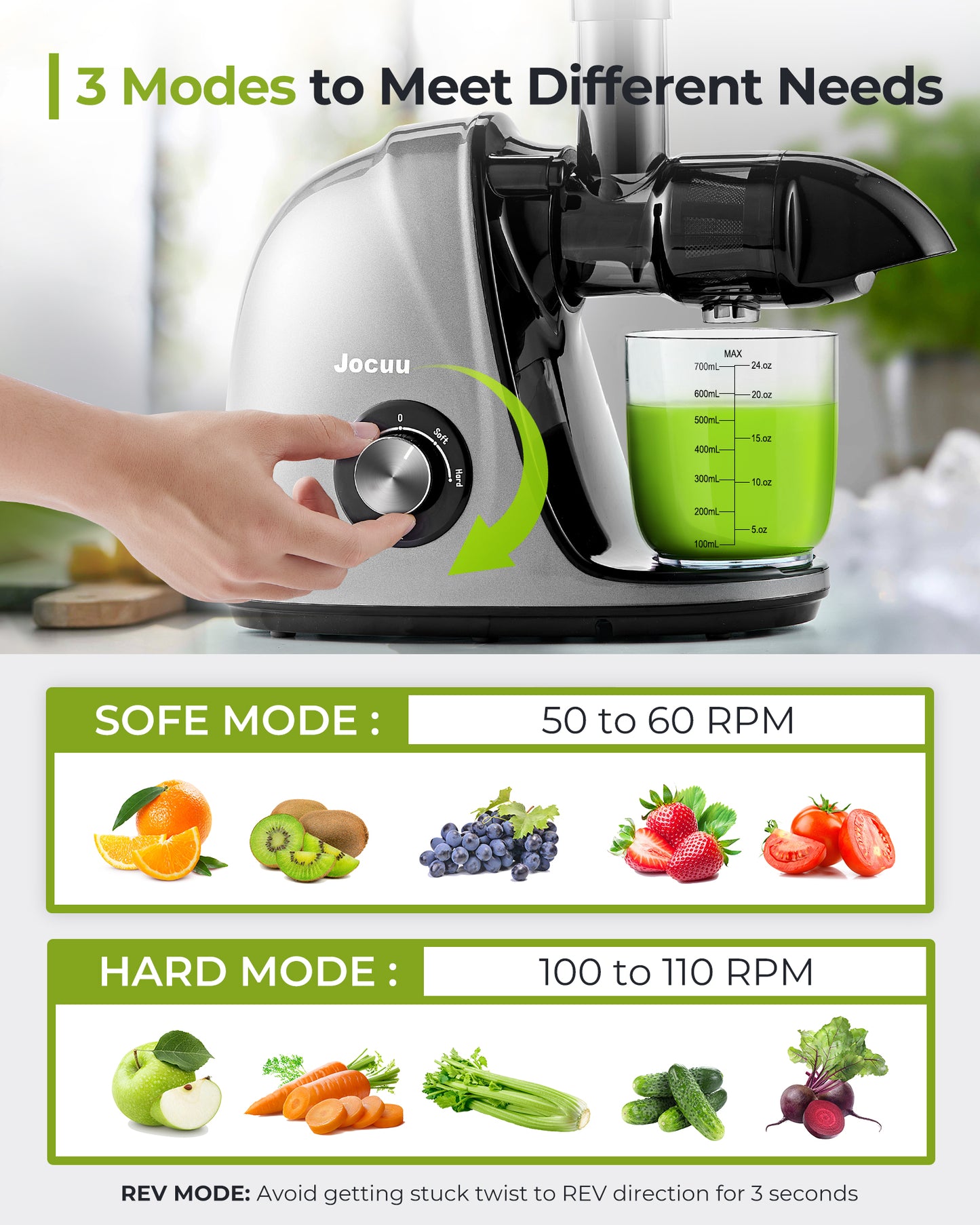 Jocuu Slow Juicer Dark Green