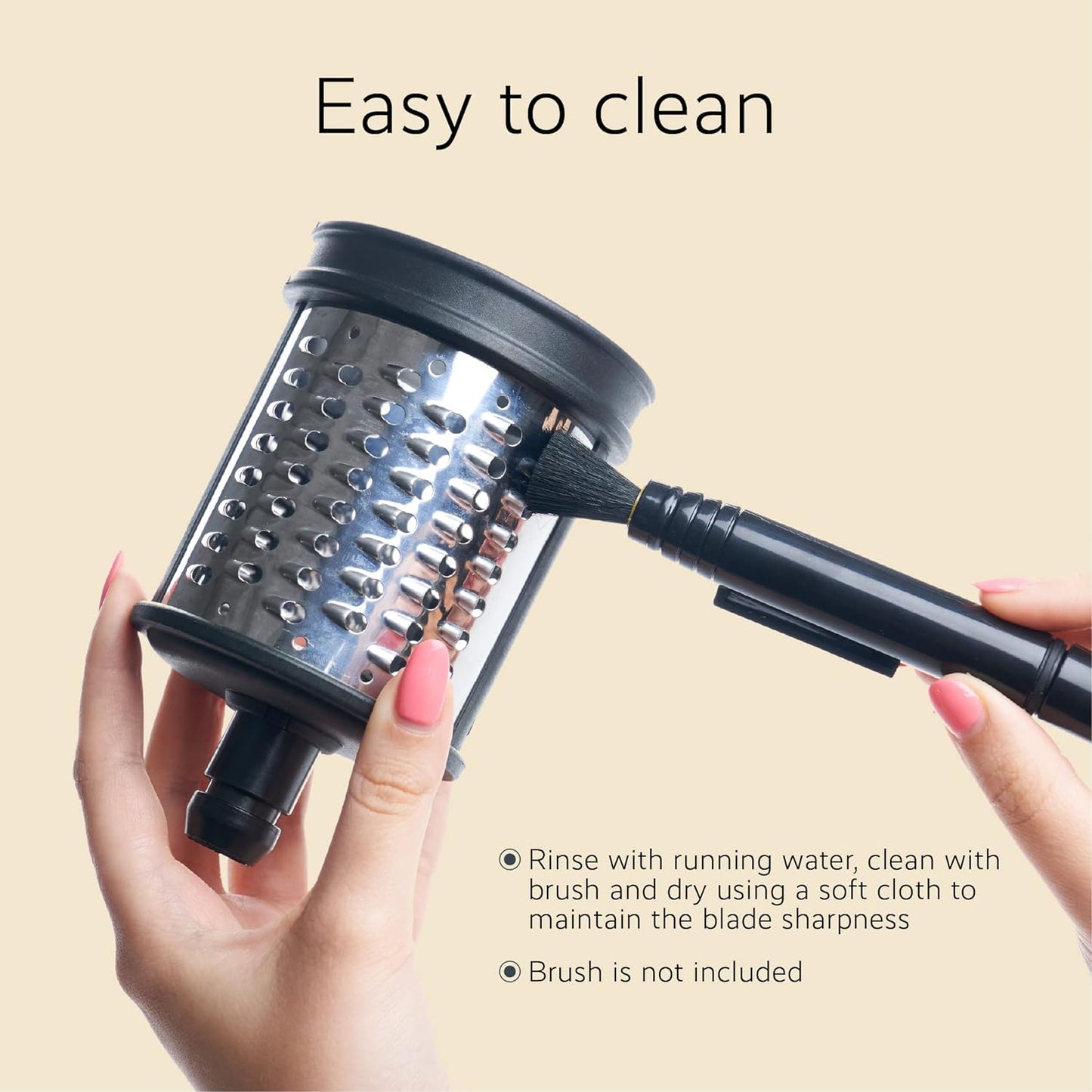 Jocuu ZM1503 Juicer Slicer Shredder Attachment - 3 Interchangeable Blades, 360° Rotating Drum, Easy Clean, for Cheese, Fruits & Vegetables - Compatible with Jocuu Juicers, Juicer Parts & Accessories