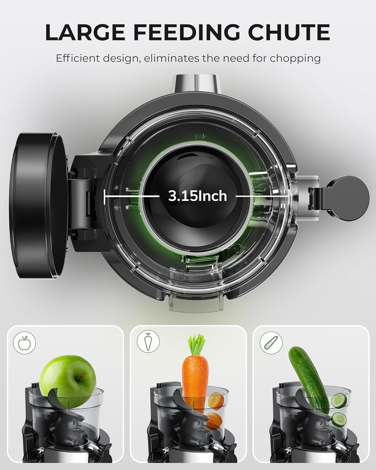 Jocuu Whole Fruit Juicer Grey