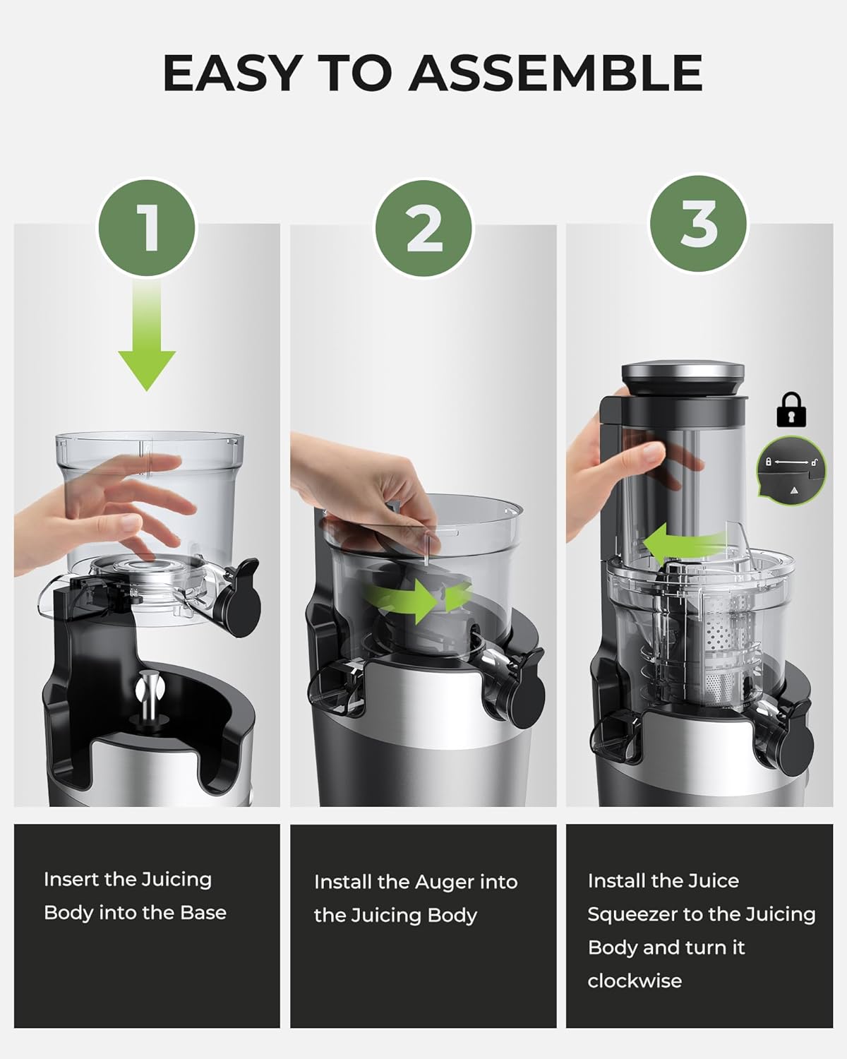 Jocuu Whole Fruit Juicer Grey