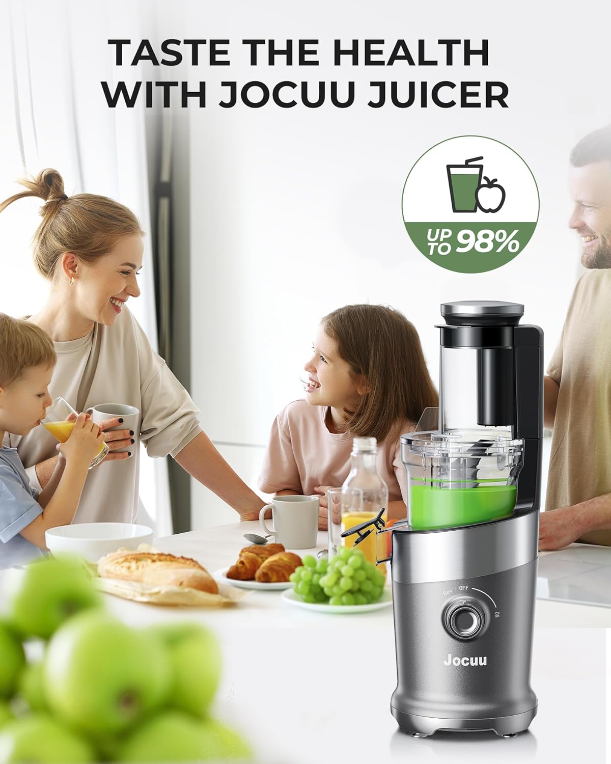 Jocuu Whole Fruit Juicer Grey