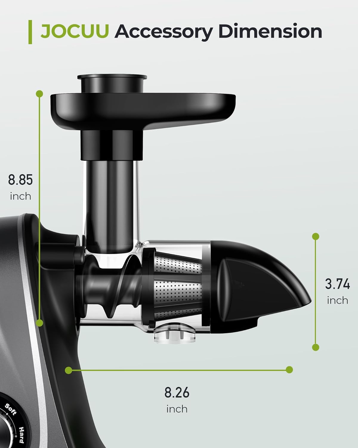 JOCUU ZM1503 Juicer Attachment Kit - Upgrade Aged Juicer to New One with Body, Auger, Filter, Chute & Cup,Compatible with JOCUU AMZCHEF Slow Juicer