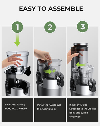 Jocuu Whole Fruit Juicer Black