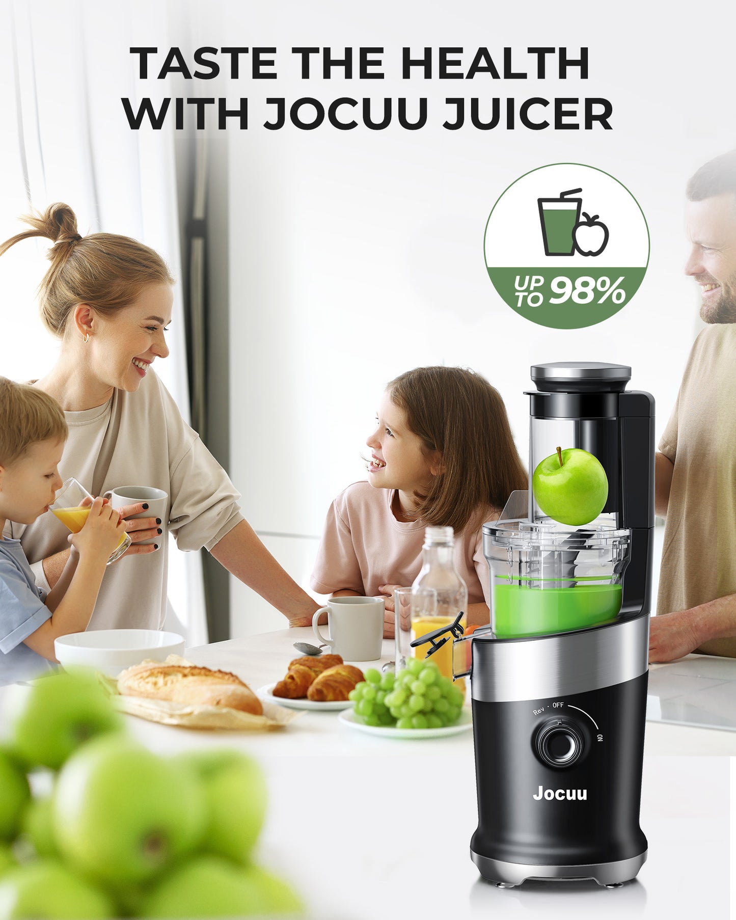 Jocuu Whole Fruit Juicer Black